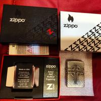 accendino Zippo Argento Anticato Croce Celtica