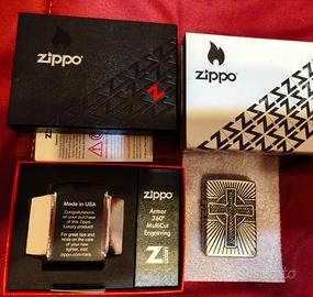 accendino Zippo Argento Anticato Croce Celtica