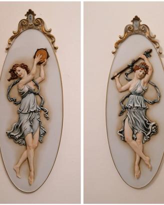 porcellana di capodimonte placche da muro 