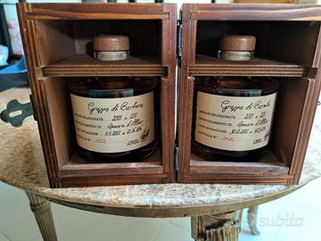 Astuccio  in legno  con grappa  millesimata