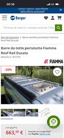 Portapacchi Fiamma per fiat ducato L2 H3
