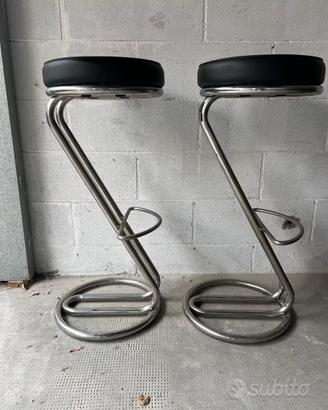 Sgabello "Zeta" anni 80 tipico da Bar per cucina