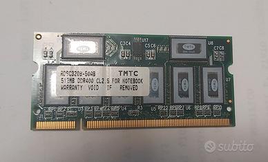 MEMORIA NOTEBOOK RAM DDR 400 512MB CL2.5