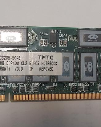 MEMORIA NOTEBOOK RAM DDR 400 512MB CL2.5