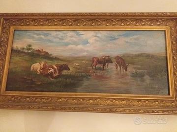 Dipinto Pastorale di G. Guarlotti con certificato