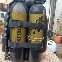 bombole  sub 12+12 300 bar + gav Poseidon inox