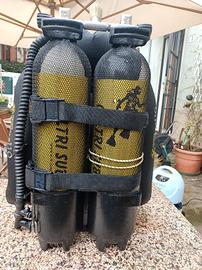 bombole  sub 12+12 300 bar + gav Poseidon inox