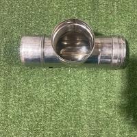 Tubo inox a T per canna fumaria