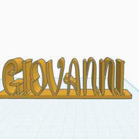 Scritta nome personalizzabile stampa 3D