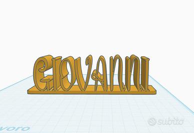 Scritta nome personalizzabile stampa 3D