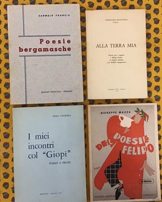 POESIE DIALETTO BERGAMASCO ED ITALIANO  - 4 LIBRI