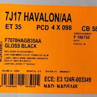 CERCHI NUOVI RAGGIO 17 POLLICI ABARTH 500 (2008 - 