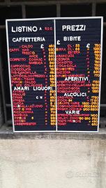 listino prezzi bar vintage Completo LIRE
