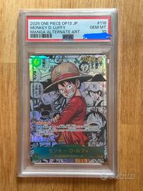 Psa 10 luffy manga alternate art op13-118