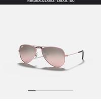 OCCHIALI SOLE RAYBAN AVIATOR KIDS ROSA BAMBINA