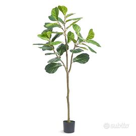 Pianta Artificiale Foglie Fico Realistica con Vaso