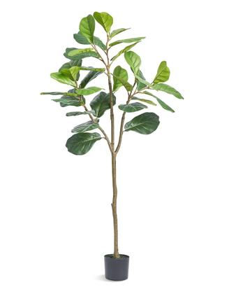 Pianta Artificiale Foglie Fico Realistica con Vaso