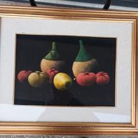 Quadro olio su tela natura morta 