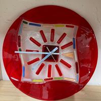 Orologio da parete in vetro colorato