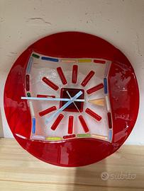 Orologio da parete in vetro colorato