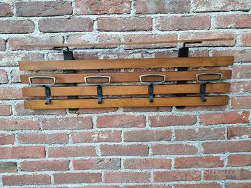 Attaccapanni scandinavo vintage legno legno