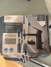 Miscelatore lavabo LIVARNO nero opaco con piletta