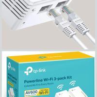 powerline tp link AV600 wifi kit 3 pack