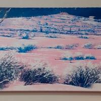 Mario Soave, Nevicata, Olio su tela 60x30x4,5