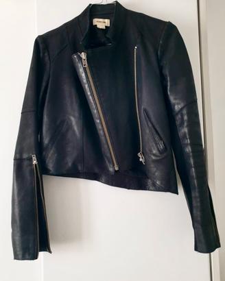 Giubbini donna nero pelle Helmut Lang