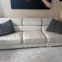 Divano pelle bianca
