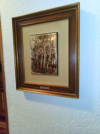 quadro su lastra d argento 