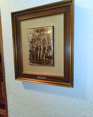 quadro su lastra d argento 