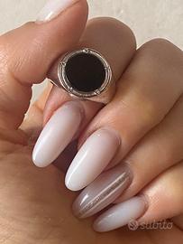 Anello chavalier argento  925 onice