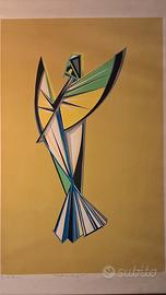 Litografia "Struttura Alata 2A"
