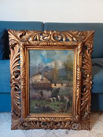 Alfio Graziani quadro dipinto antico montagna olio