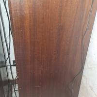 tavolo noce scuro allungabile con sedie 