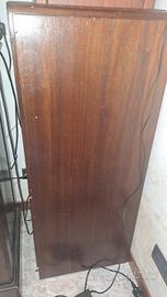 tavolo noce scuro allungabile con sedie 