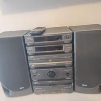 Stereo AKAI CD 670 VINTAGE con casse e telecomando