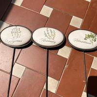 Indicatori Palette in ceramica  giardino erbario