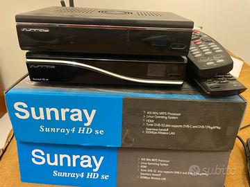 2 Decoder satellitari triplo tuner Sunray 4