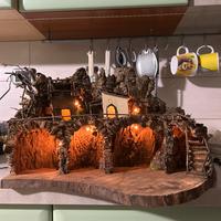 Presepe napoletano con luci