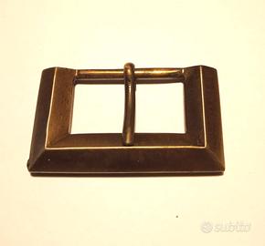 Fibbia in ottone bronzato per cinte da cm 3,8