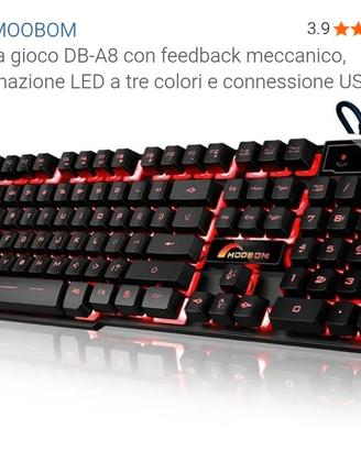 Tastiera da gaming MooBom DB A8