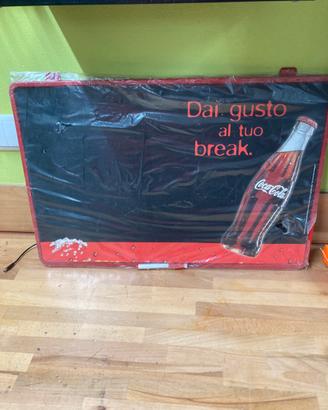 Lavagna originale coca cola anni 80-90 imballata