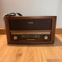 Radio retrò Auna in legno com CD, USB e FM