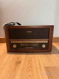 Radio retrò Auna in legno com CD, USB e FM