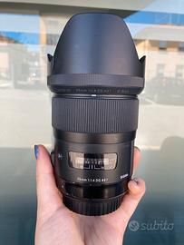 Sigma art 35mm 1:1.4 DG attacco Canon EF