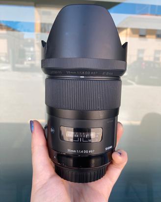Sigma art 35mm 1:1.4 DG attacco Canon EF