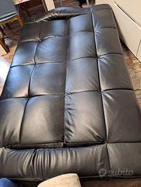 divano trasformabile in letto nero