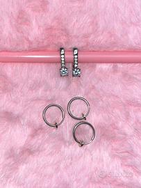 Orecchini Brillanti e Piercing Finti